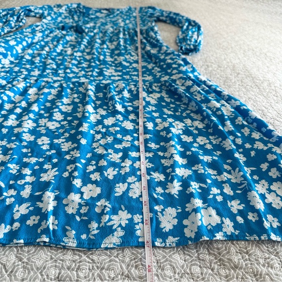 Seraphine Maternity & Nursing Margaux Floral Tiered Midi Dress Blue Size 6 - Picture 10 of 13